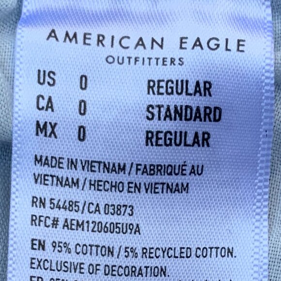 American Eagle Outfitters Tomgirl Straight Leg Hidden Button-Up Fly Jeans - Picture 14 of 15